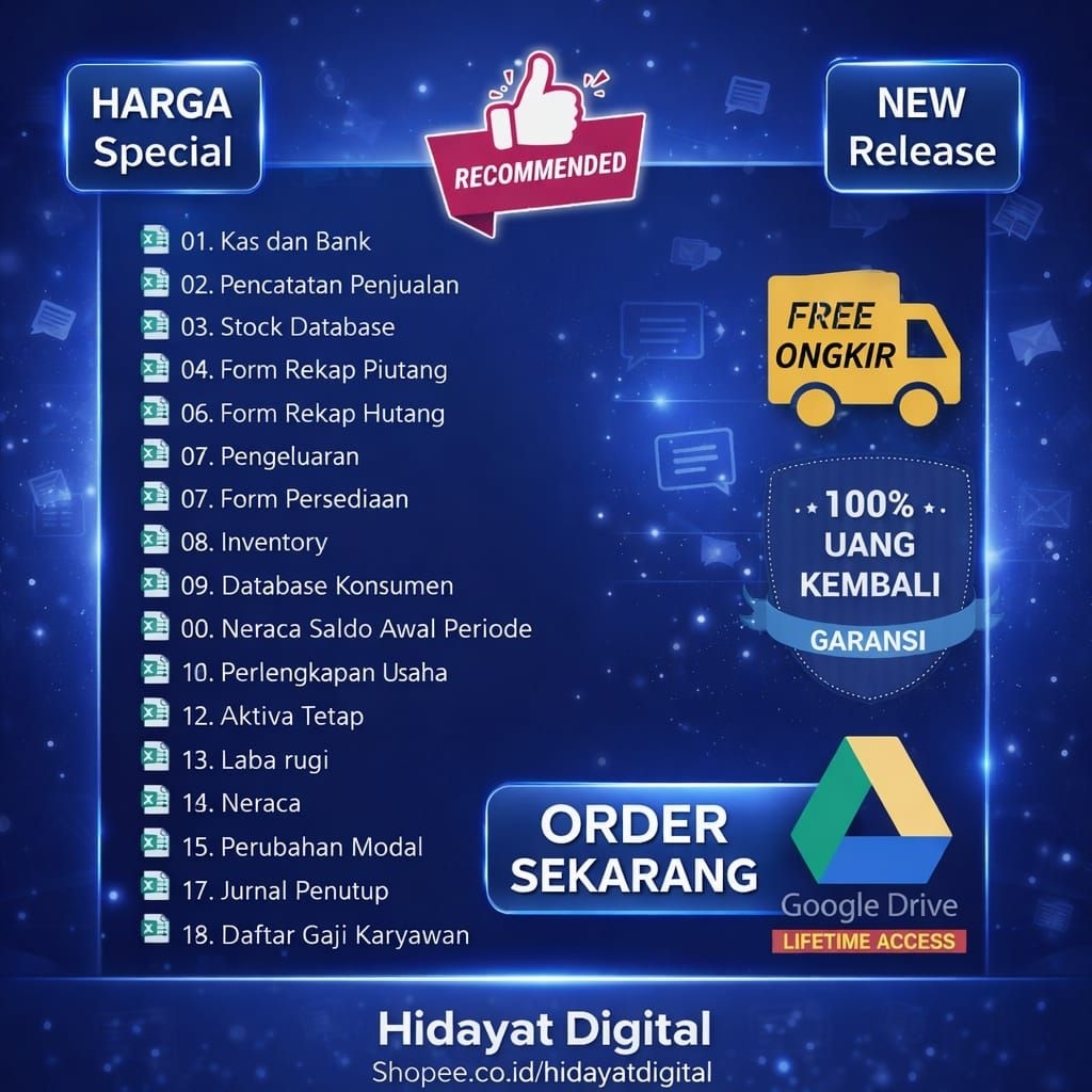 PROMO Template Excel Laporan Keuangan Pembukuan Usaha- (bahasa Indonesia)