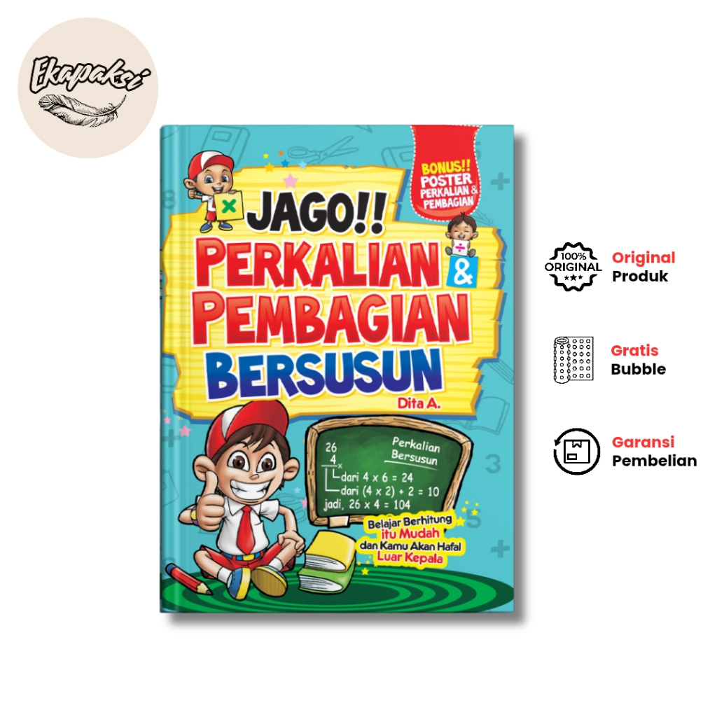 Buku Jago Perkalian dan Pembagian Bersusun - Bonus Poster Perkalian