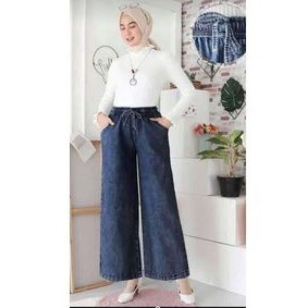 CELANA KULOT RAWIS JEANS JUMBO / KULOT JEANS RAWIS WANITA / KULOT JEANS JUMBO