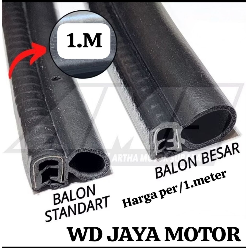 Karet balon list pintu mobil universal (1 meter)
