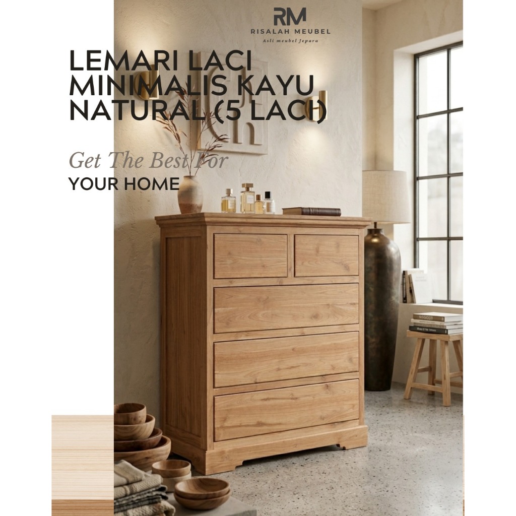 Lemari Bufet Laci Jati Jepara Minimalis