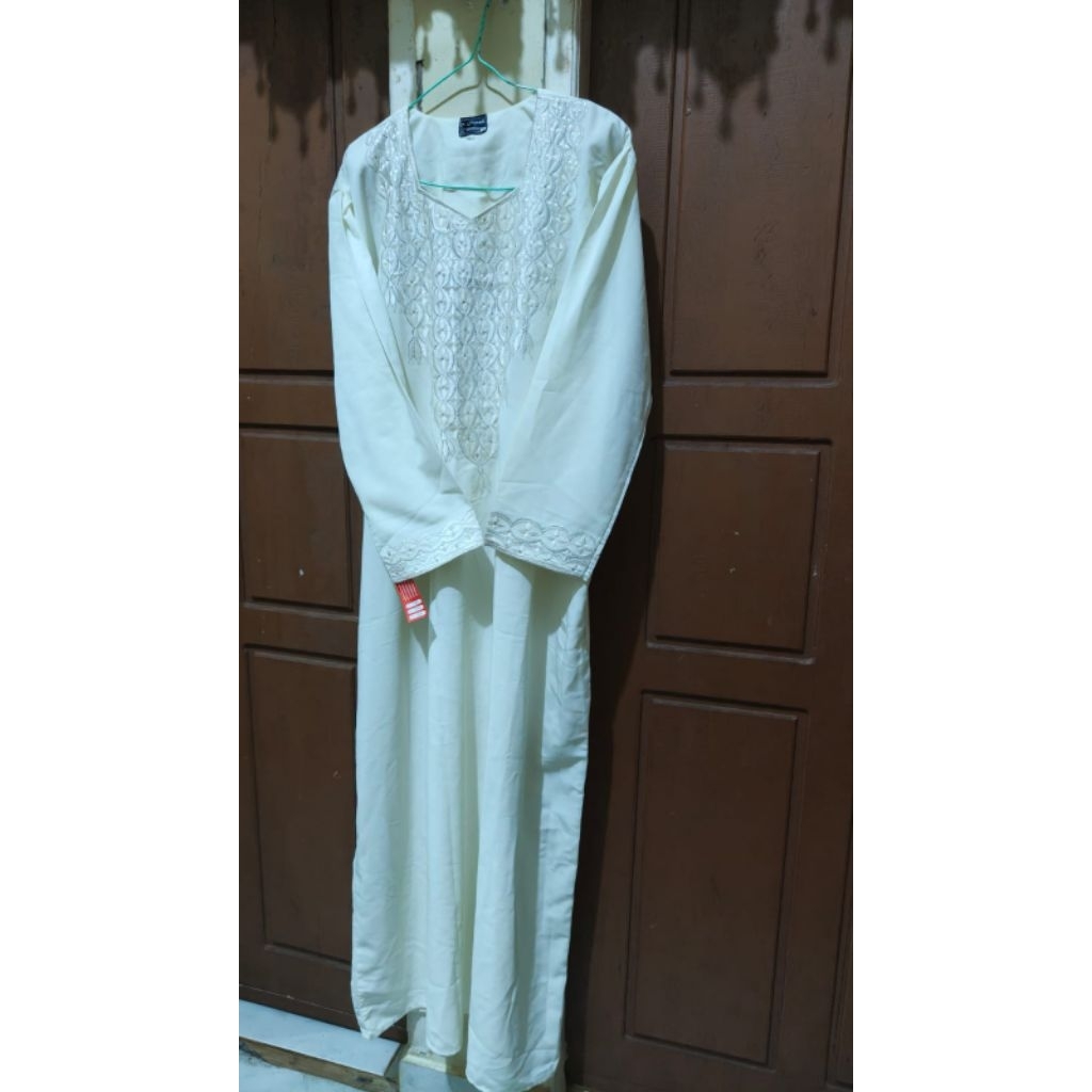 Abaya putih jumbo ori