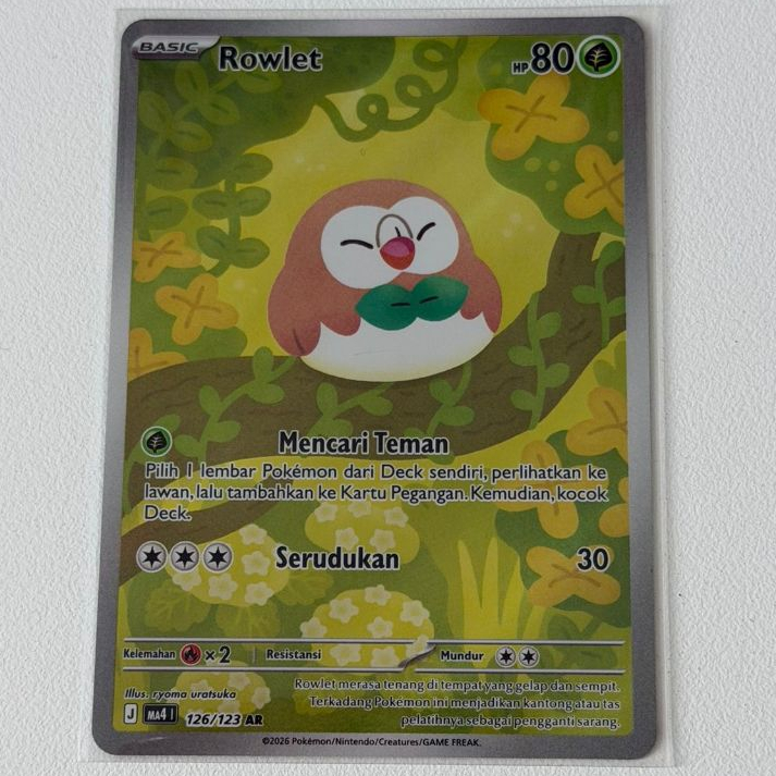 Pokemon TCG Ledakan Peniada Rowlet AR Near Mint