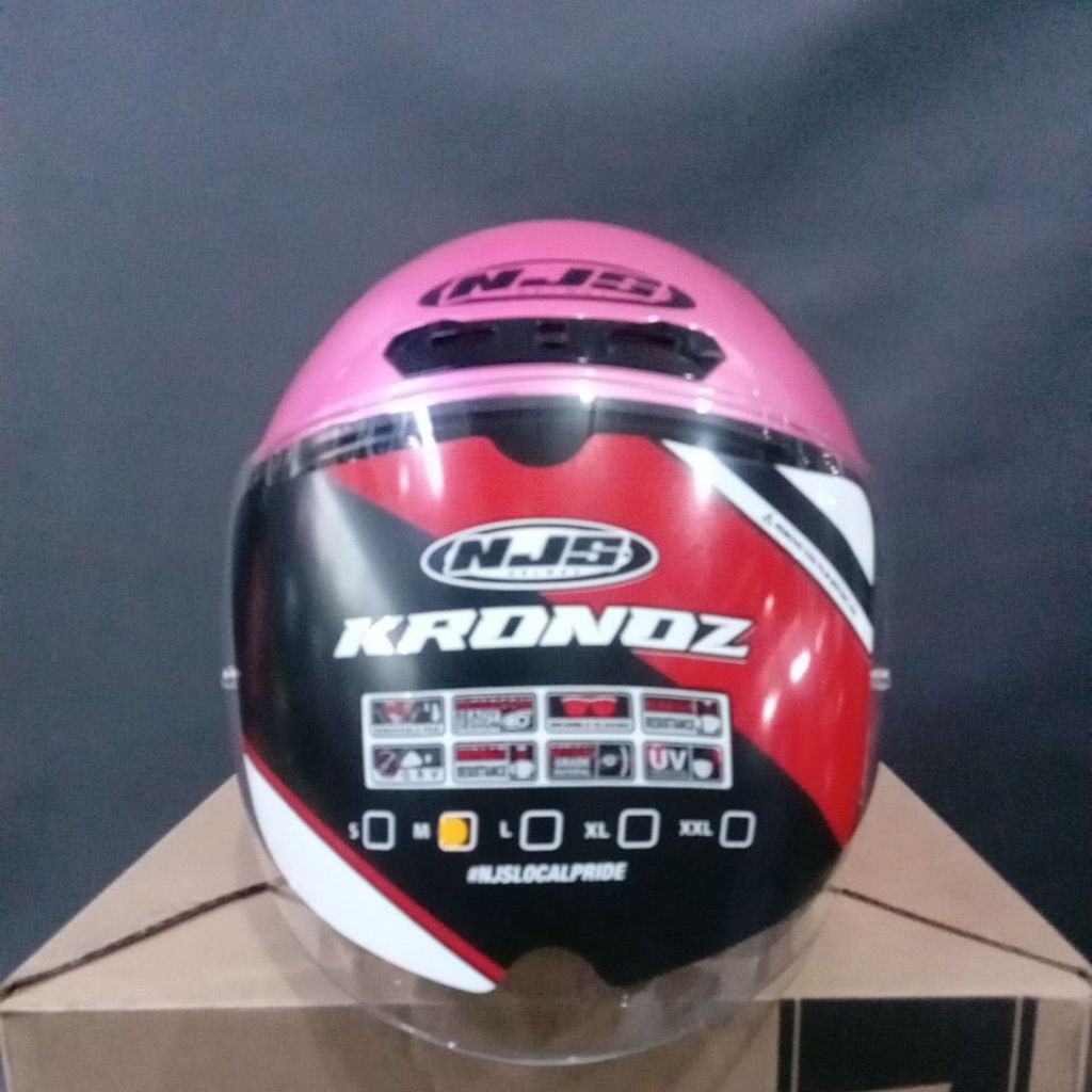 Helm NJS KRONOS Warna pink magenta