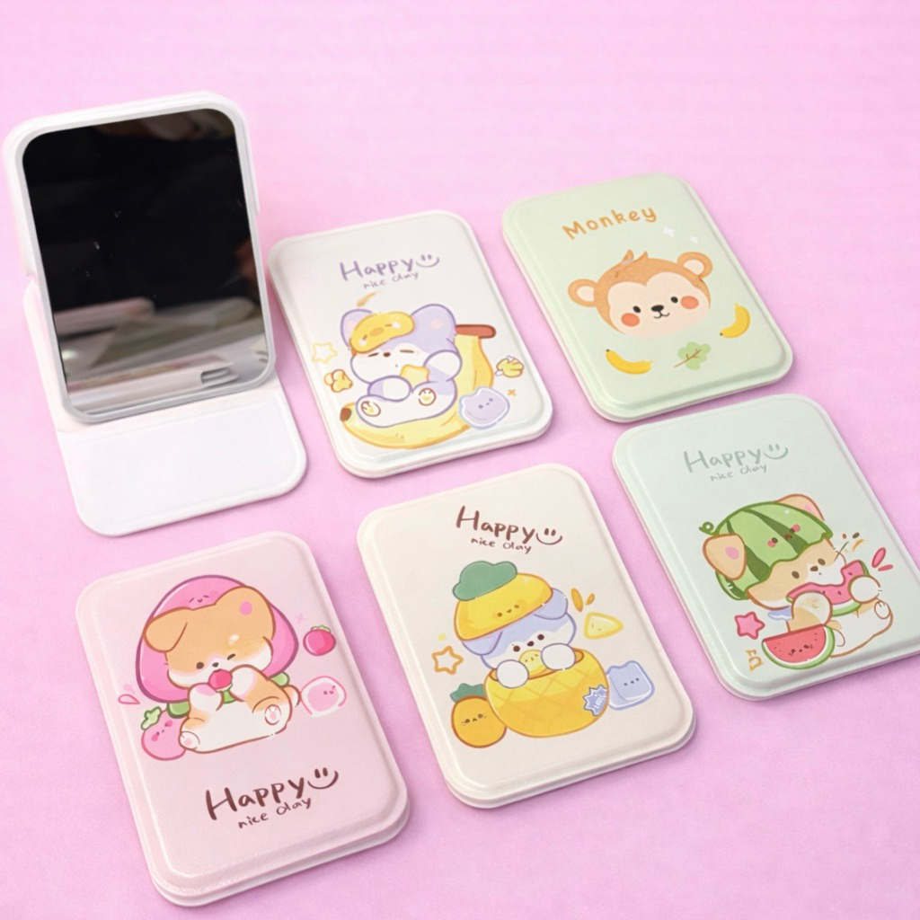 CERMIN KECIL LIPAT CERMIN PORTABEL MUDAH DIBAWA KEMANA MANA - CERMIN DESIGN LUCU AESTHETIC
