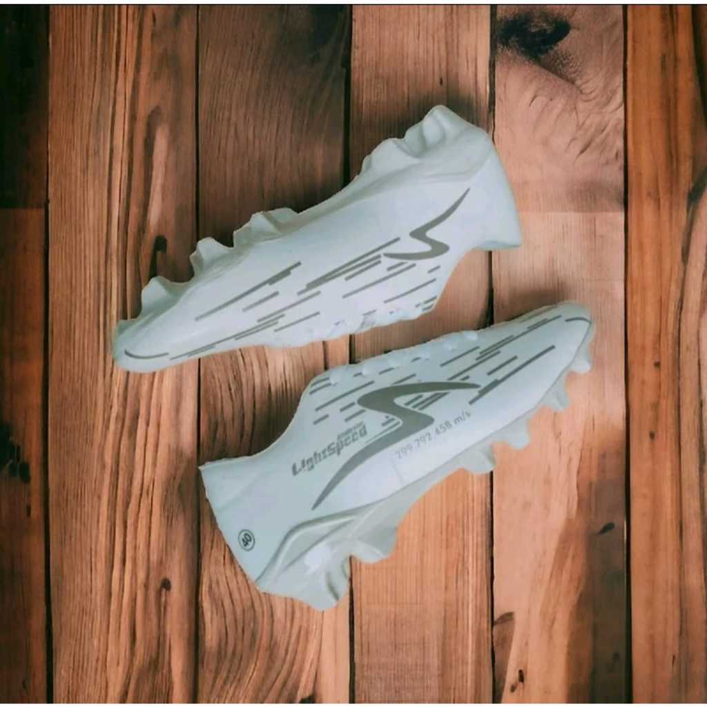 Sepatu Sepak Bola Specs Lightspeed Reborn White/Grey Premium Sepatu Bola Specs Terbaru Termurah