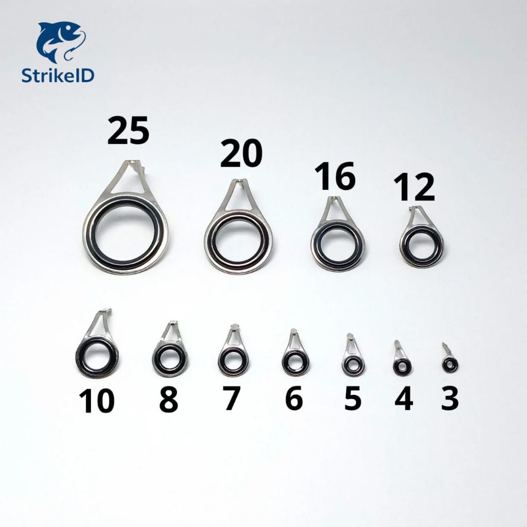 Ring Guide Joran Pancing Oseg Silver Ukuran Lengkap 3 - 25 Keramik Halus / Ring Custom Kolongan Mami