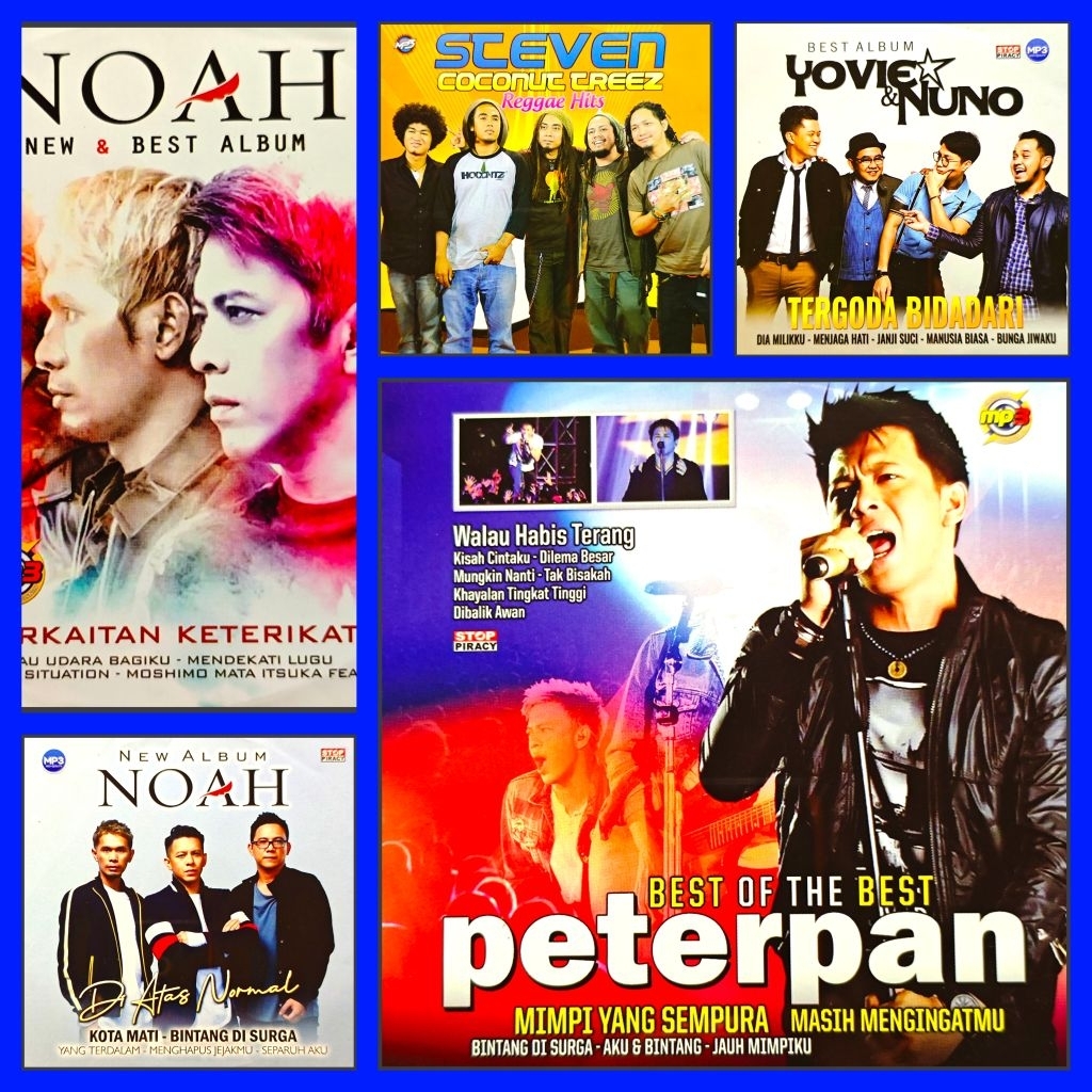 Kaset MP3 Audio Lagu Pop Noah - Peterpan - Yovie & Nuno - Steven Coconuttreez Album Edisi Pilihan