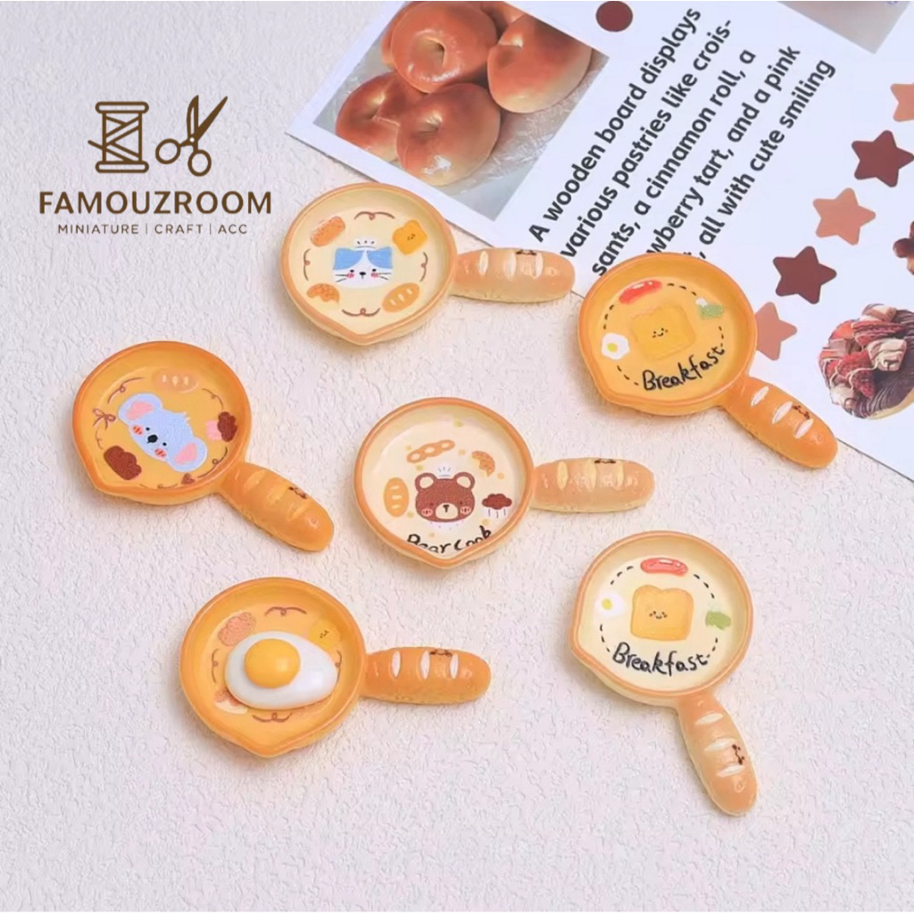 Miniatur Panci Teflon - Miniatur Wajan Panci - Miniatur Pan Wajan Cute untuk Mainan Rumah Boneka - M