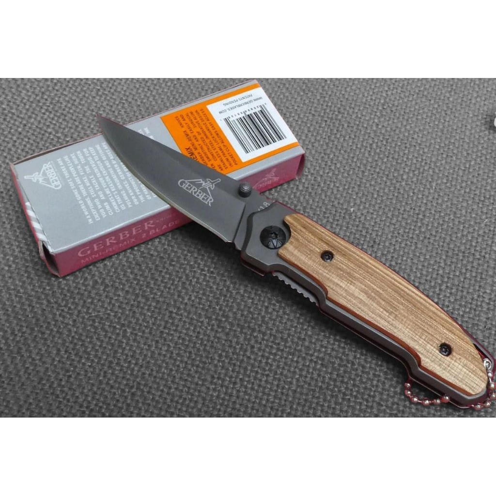 Pisau lipat Gerber Mini Remix X18 pisau outdoor lapangan bushcraft