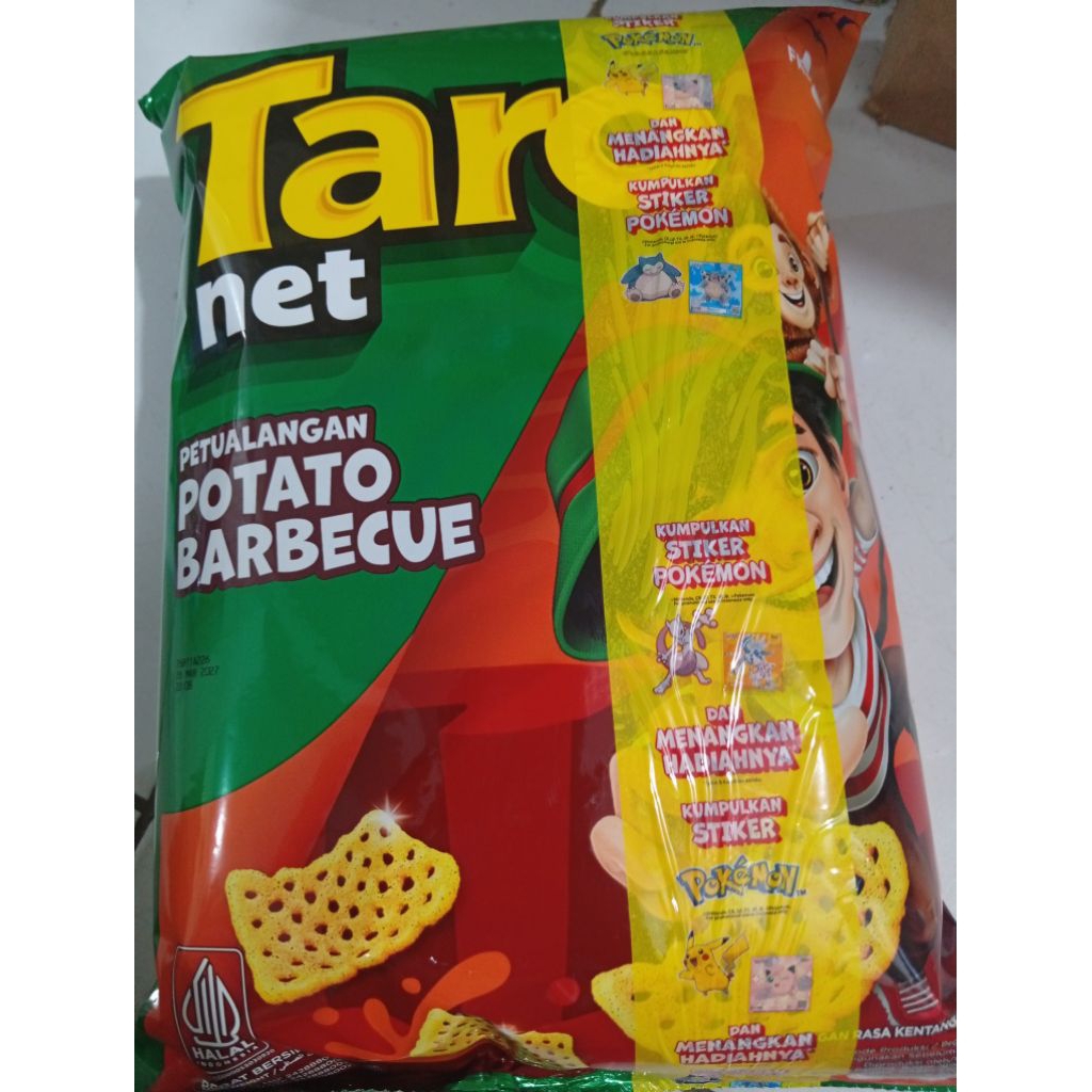 snack taro net barbecue jumbo 115 gram