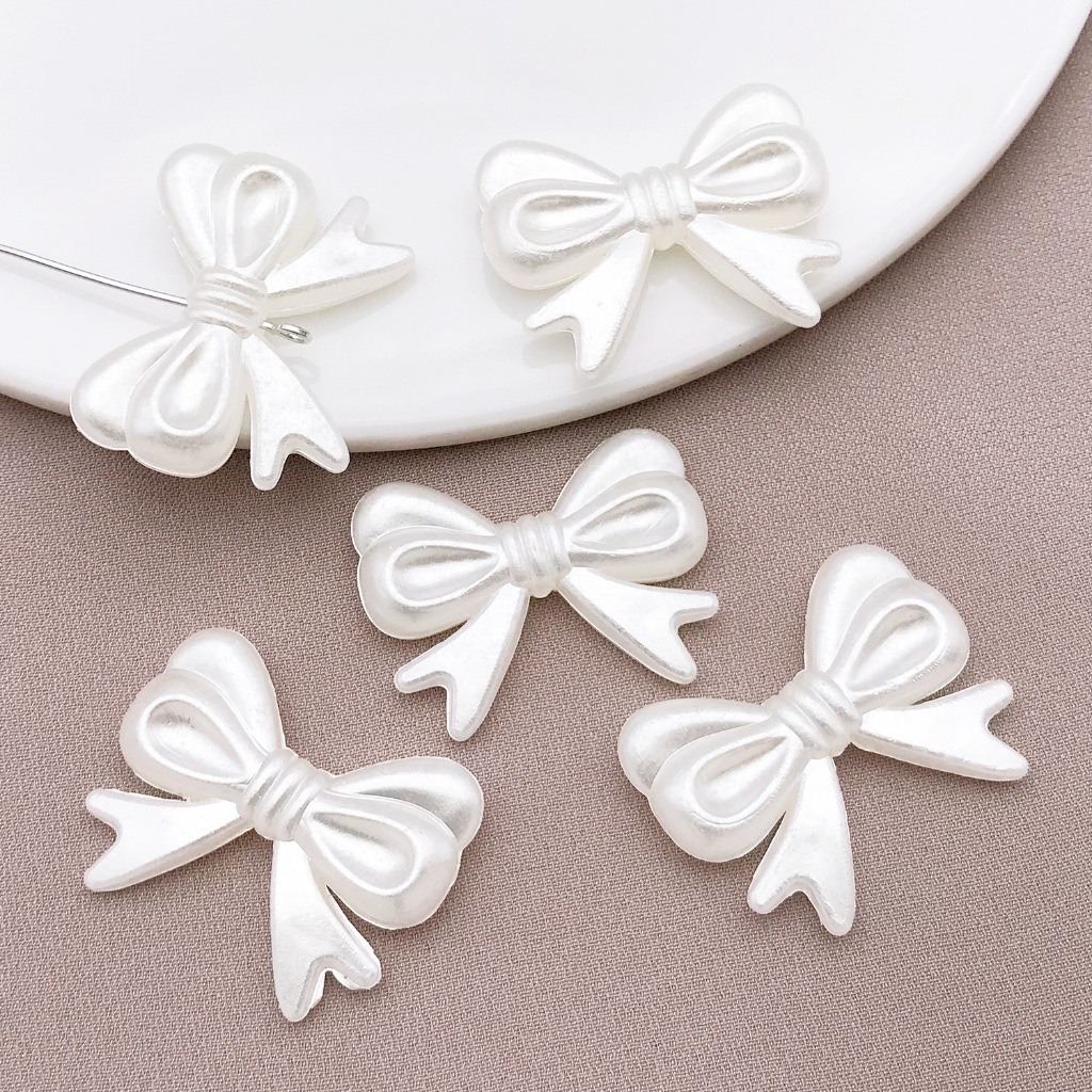 NAUU DIY - Manik Pita Kaki Broken White (BW) Kecil & Besar Manik ABS Aksesoris DIY