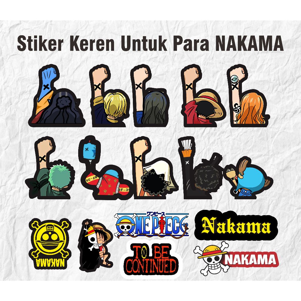 Stiker ONE PIECE Keren Untuk Para NAKAMA. Sticker Body Motor