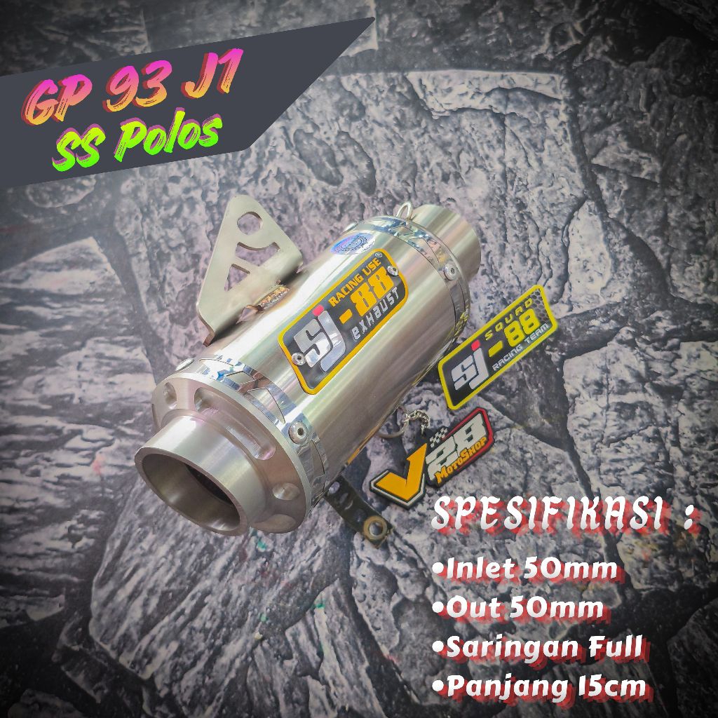 Knalpot SJ88 SILINCER GP 93 J1 Stainless Polos CNC Silinser Original SJ-88 Racing Exhaust Slenser Se