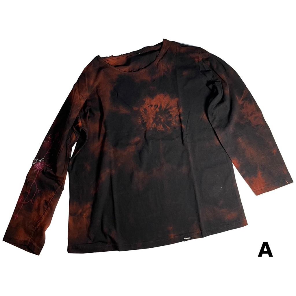 Baju Kaos Lengan Panjang Pria Tie Dye Distressed Cybersigilism (Varian A dan B)