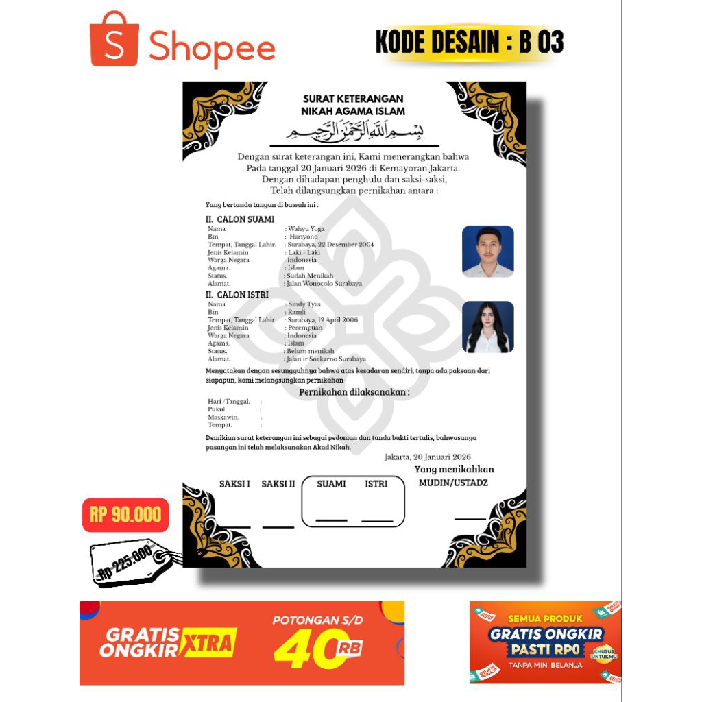 Surat Dokumen keterangan