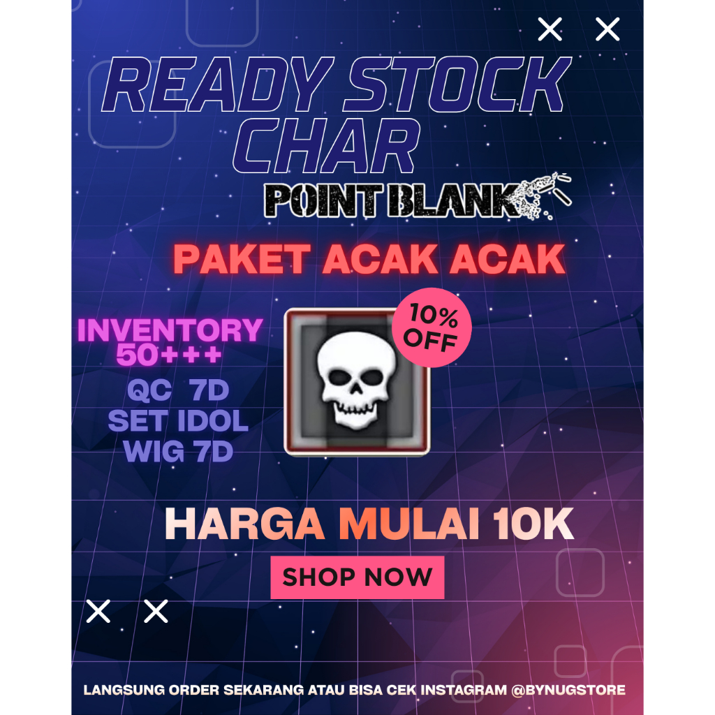 Char Point Blank tengkorak murah siap rusuh