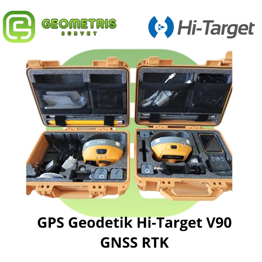 GPS Geodetik Hi-Target V90 GNSS RTK – Paket Bekas Siap Pakai (Fullset)