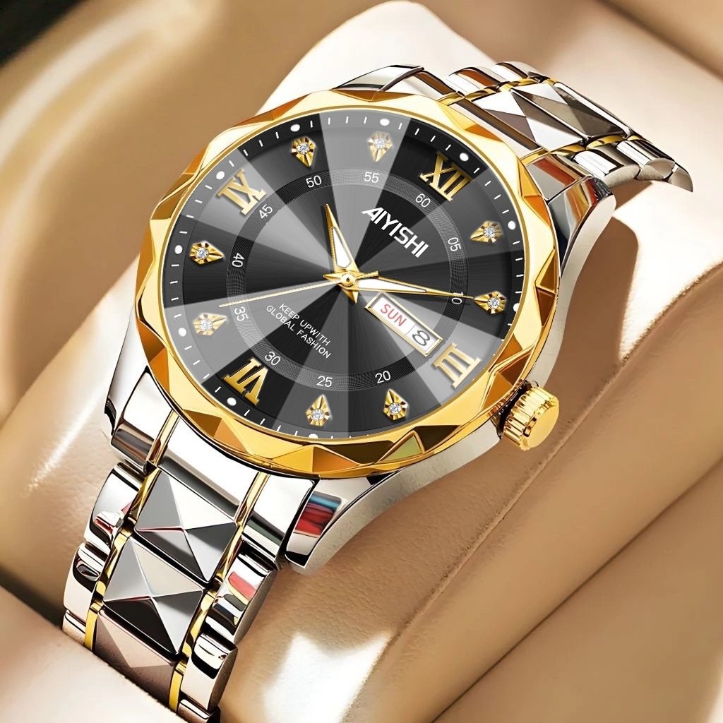 AIYISHI  Jam Tangan Pria Full Stainless Steel Tahan Air dan Anti Karat Jam tangan Keren Zn011