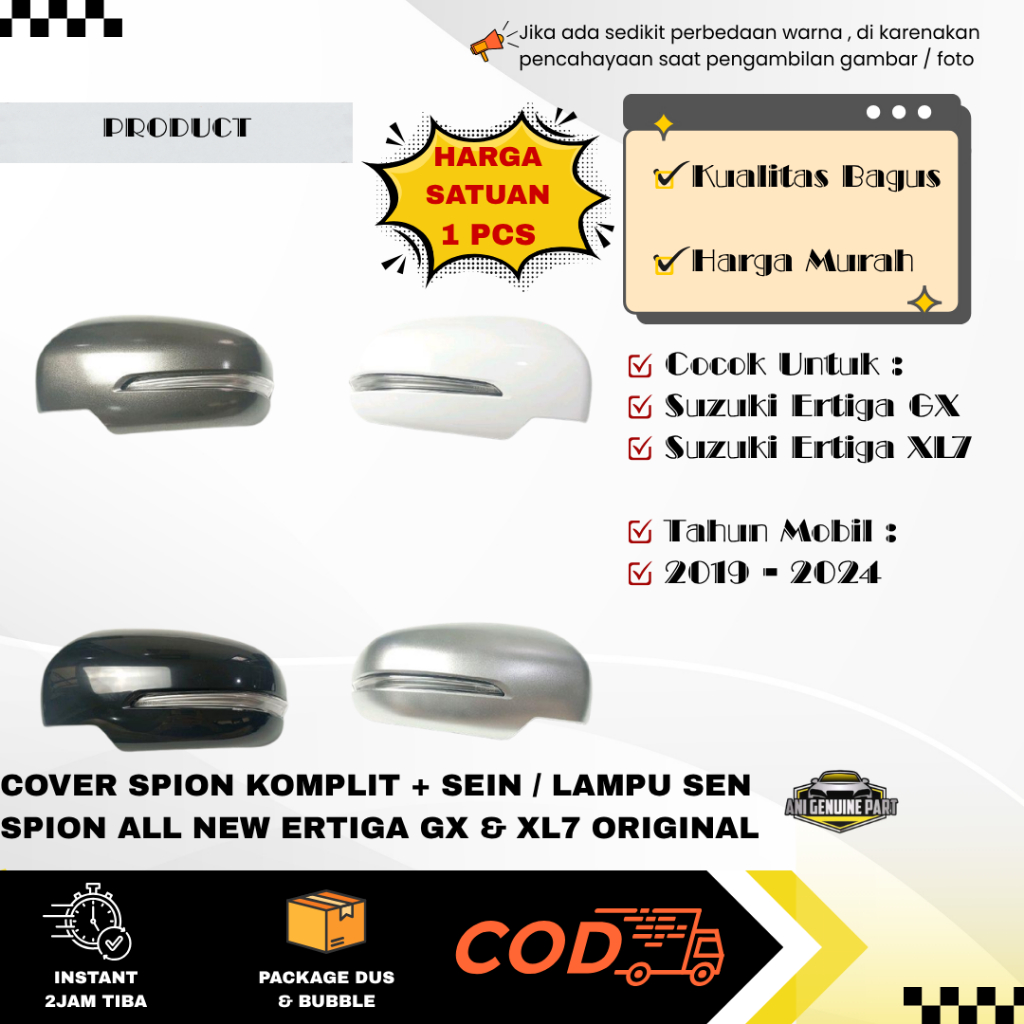 Cover Spion Komplit Sein Sen Spion All New Ertiga GX Suzuki XL7 2019-2024