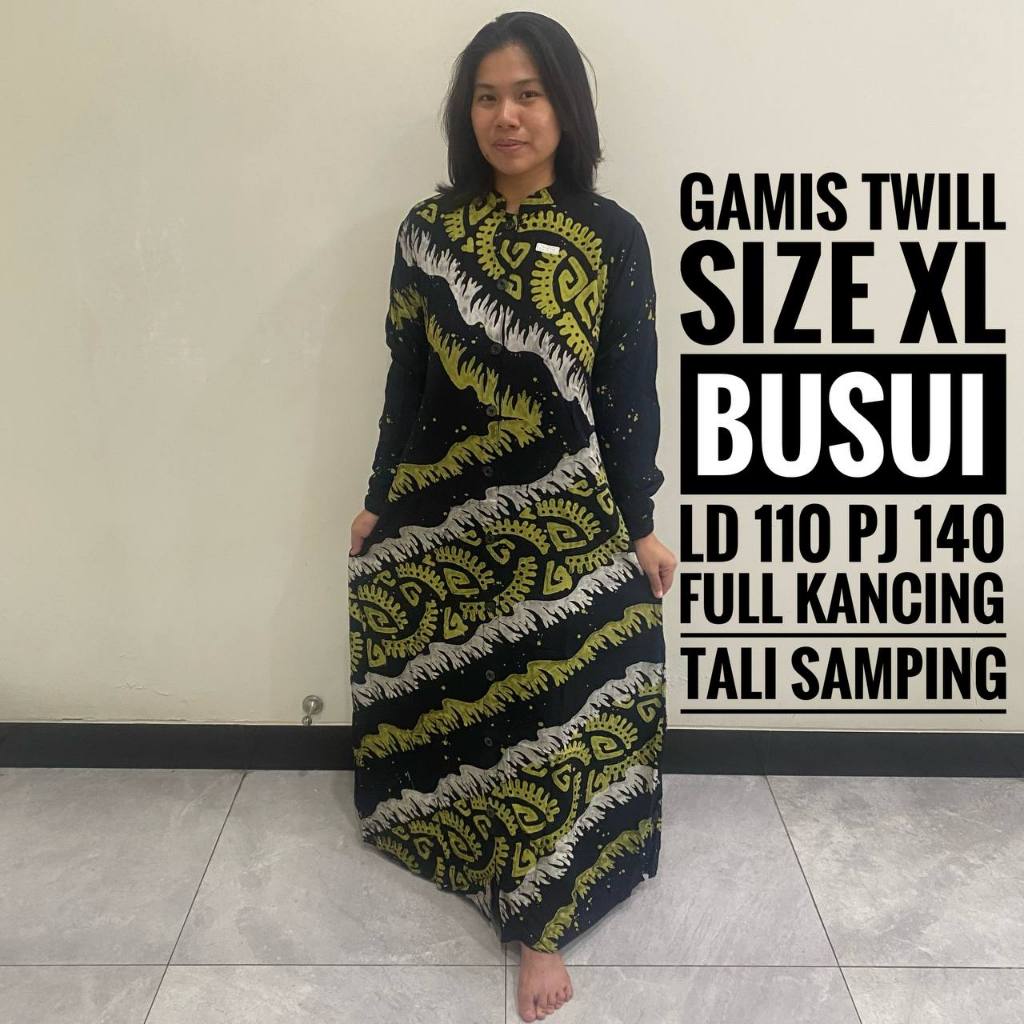 Gamis Wanita Dewasa Ibu Ibu Orang Tua Twill Ori Pekalongan Syari Lebaran Busui Friendly Resleting De