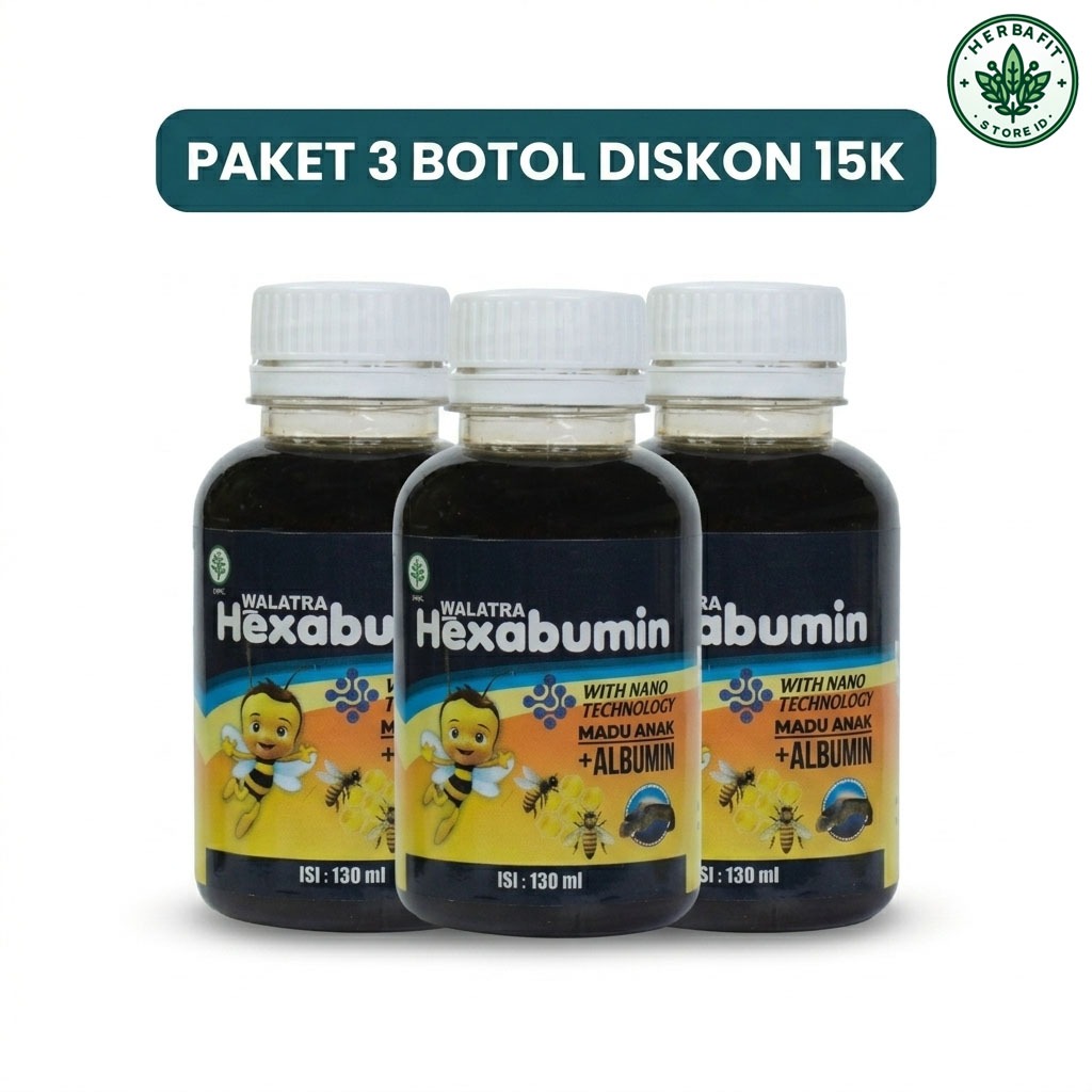 Herbafit Store ID - Paket 3 Botol Walatra Hexabumin Asli Original