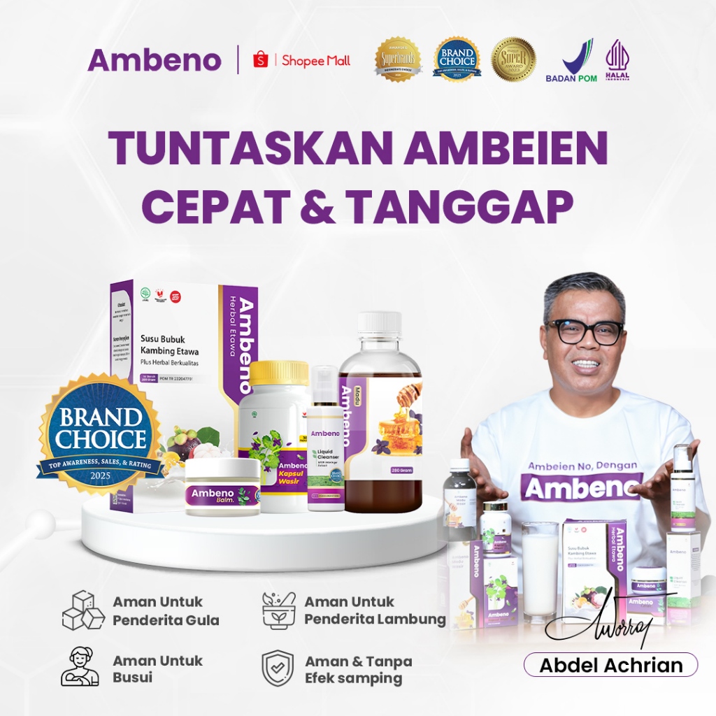 AMBENO Obat Herbal Untuk Ambeien Dengan Pembengkakan dan BAB Berdarah