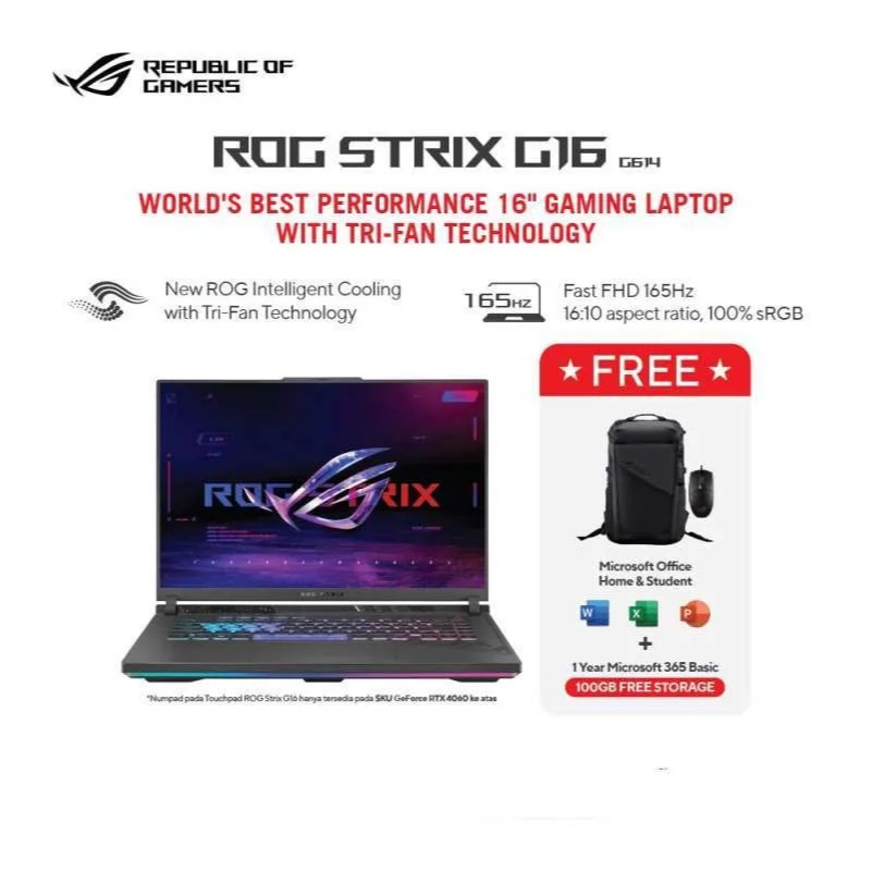 Asus ROG Strix G16 G614FM R9-9955HX RTX 5060 RAM 32GB