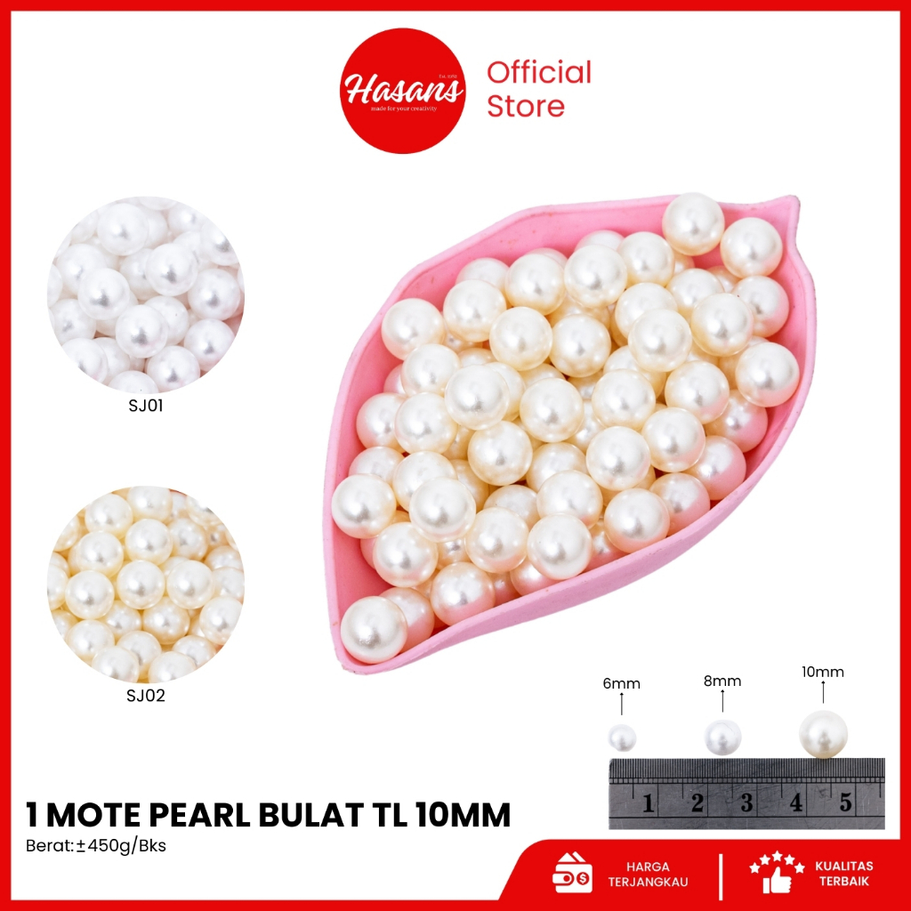 Hasans / Manik Akrilik Bulat Tanpa Lubang / Mutiara Akrilik Bulat Tanpa Lubang / Manik Pearl Bulat /