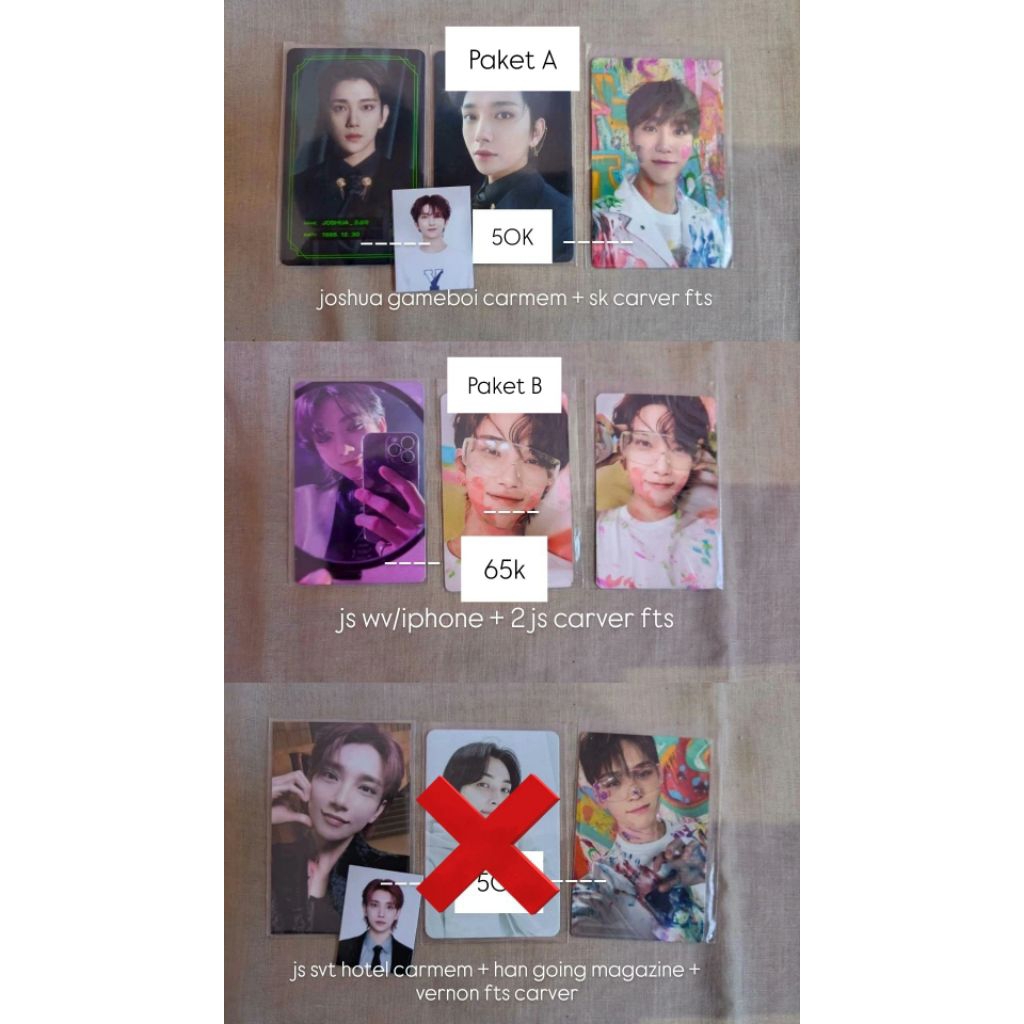 photocard seventeen Jeonghan Joshua Iphone Tokyo Dome Seungkwan Dino