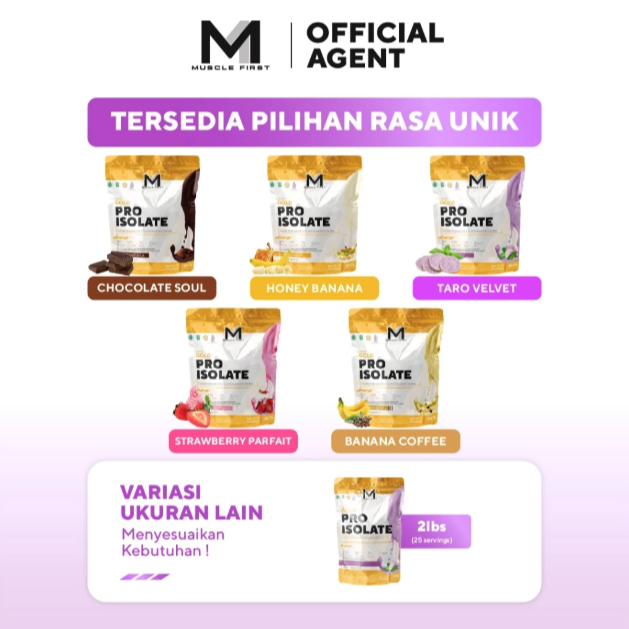 Susu protein isolate gym diet tinggi protein fitness MUSCLE FIRST Pro Isolate 2lbs