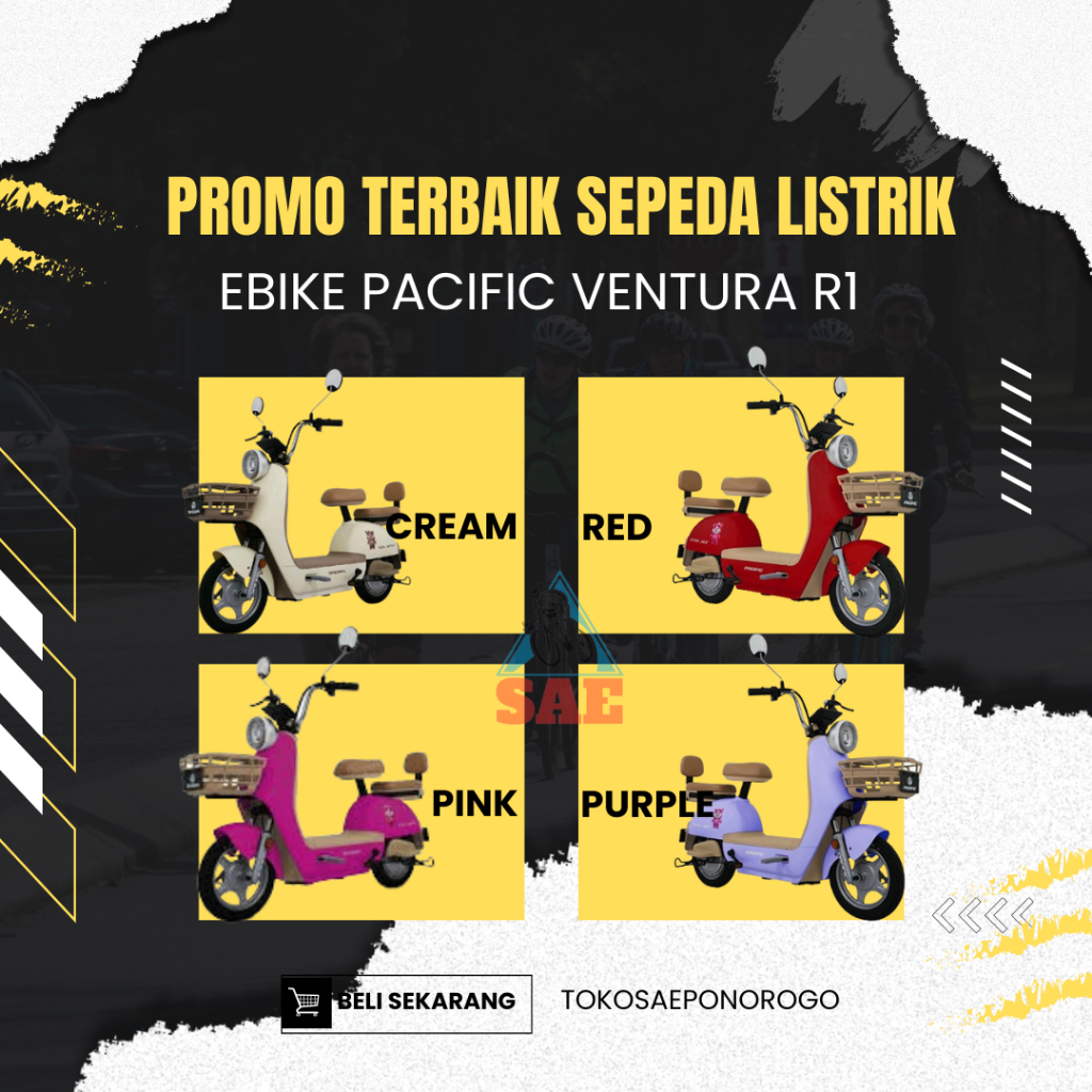 SEPEDA LISTRIK PACIFIC ZECKROM 300 VENTURA R1 SEPEDA LISTRIK PACIFIC VARIASI MODEL ZECKROM VENTURA M