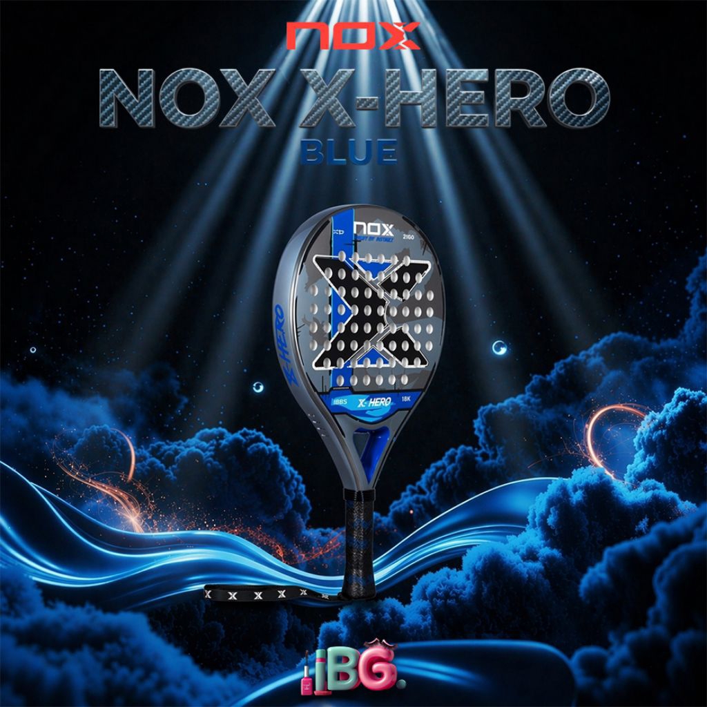 NOX X-Hero 2026 Padel Racket – White / Red / Blue Original