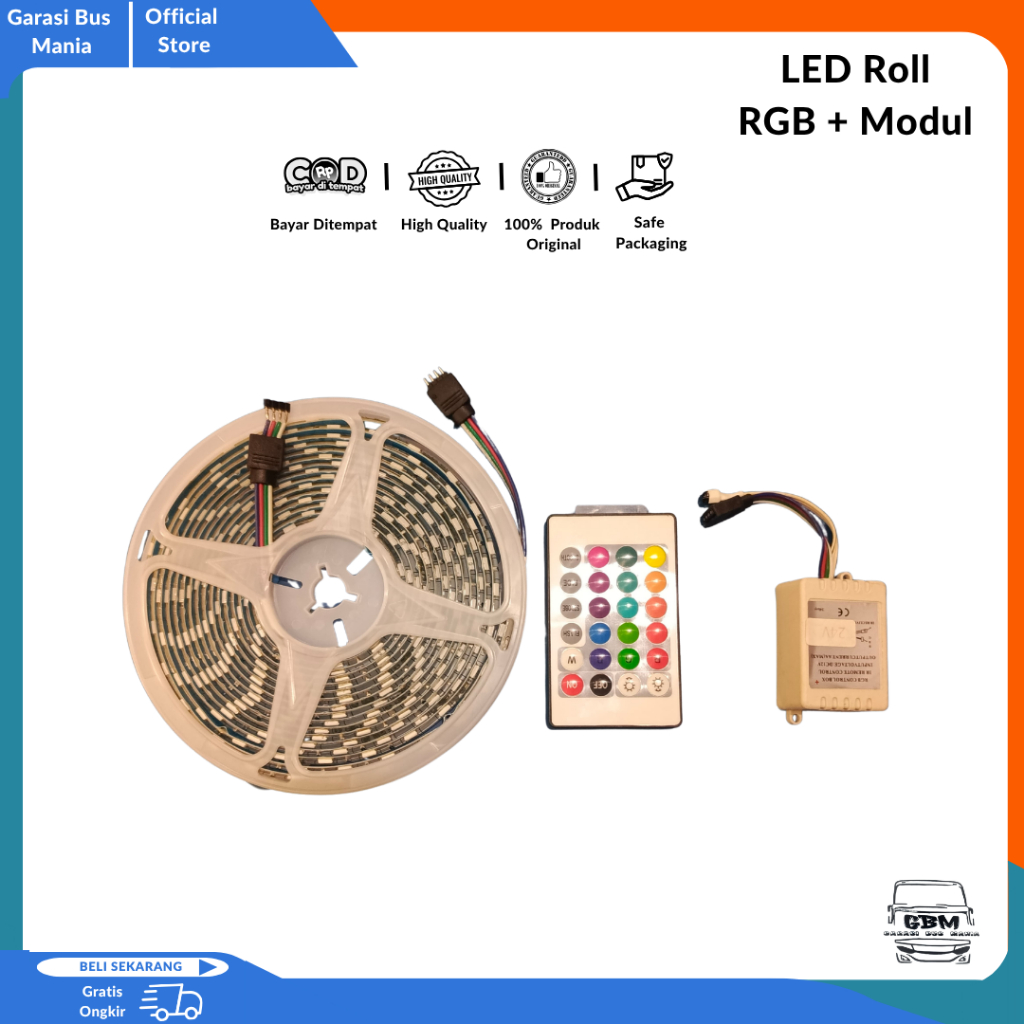 Led roll Led Strip RGB dengan modul