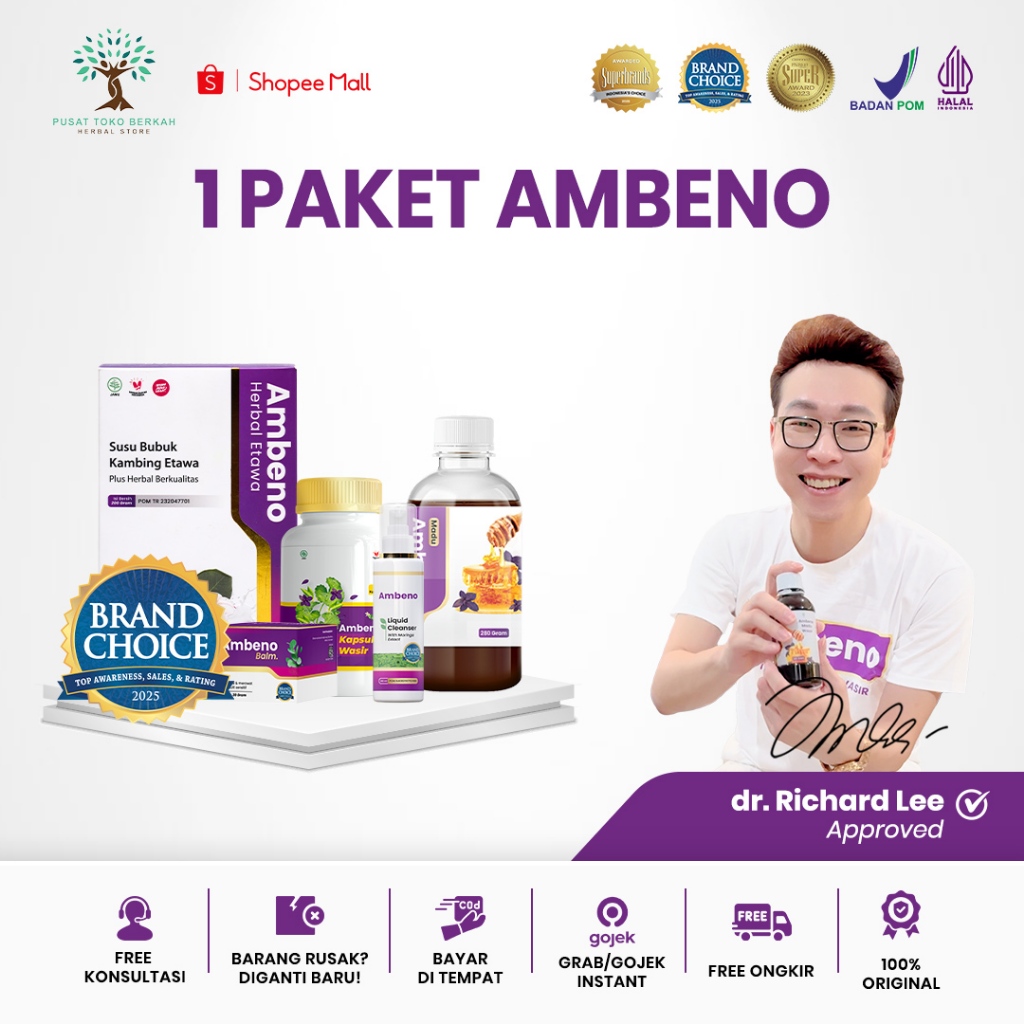 Ambeno Madu Herbal Alami Untuk Meredakan Gejala Wasir Ambeien Tanpa Efek Samping & Sudah BPOM