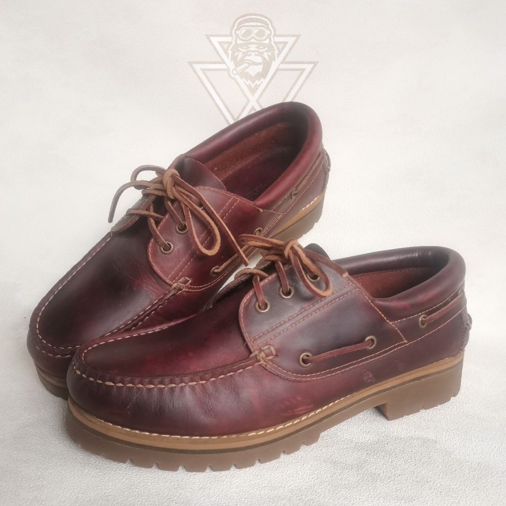weinbrenner men's boat brown leather size 45 / leather shoes vintage / men's leather shoes