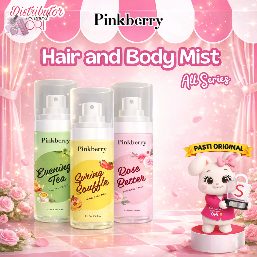 Pinkberry Hair and Body Mist 100ml - Evening Tea - Rose Better - Spring Souffle | Distributor Cream 