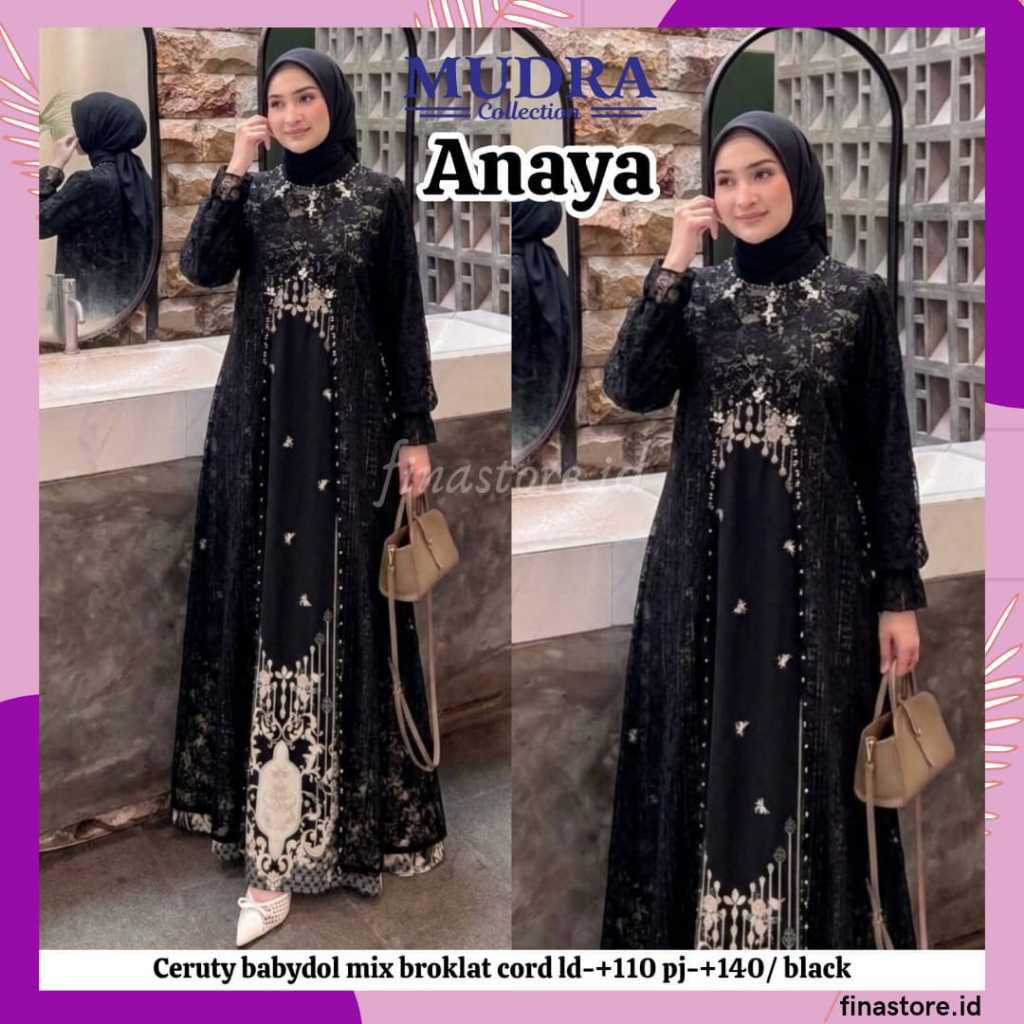 Gamis Mudra Collection / Gamis Terbaru / Gamis Wanita / Gamis Premium / Gamis Pesta / One Set / Sete