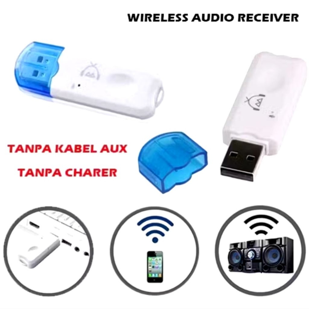 USB Bluetooth Audio Receiver CK-06 Tanpa Kabel AUX Adapter Bluetooth USB Musik Mobil & Speaker Porta