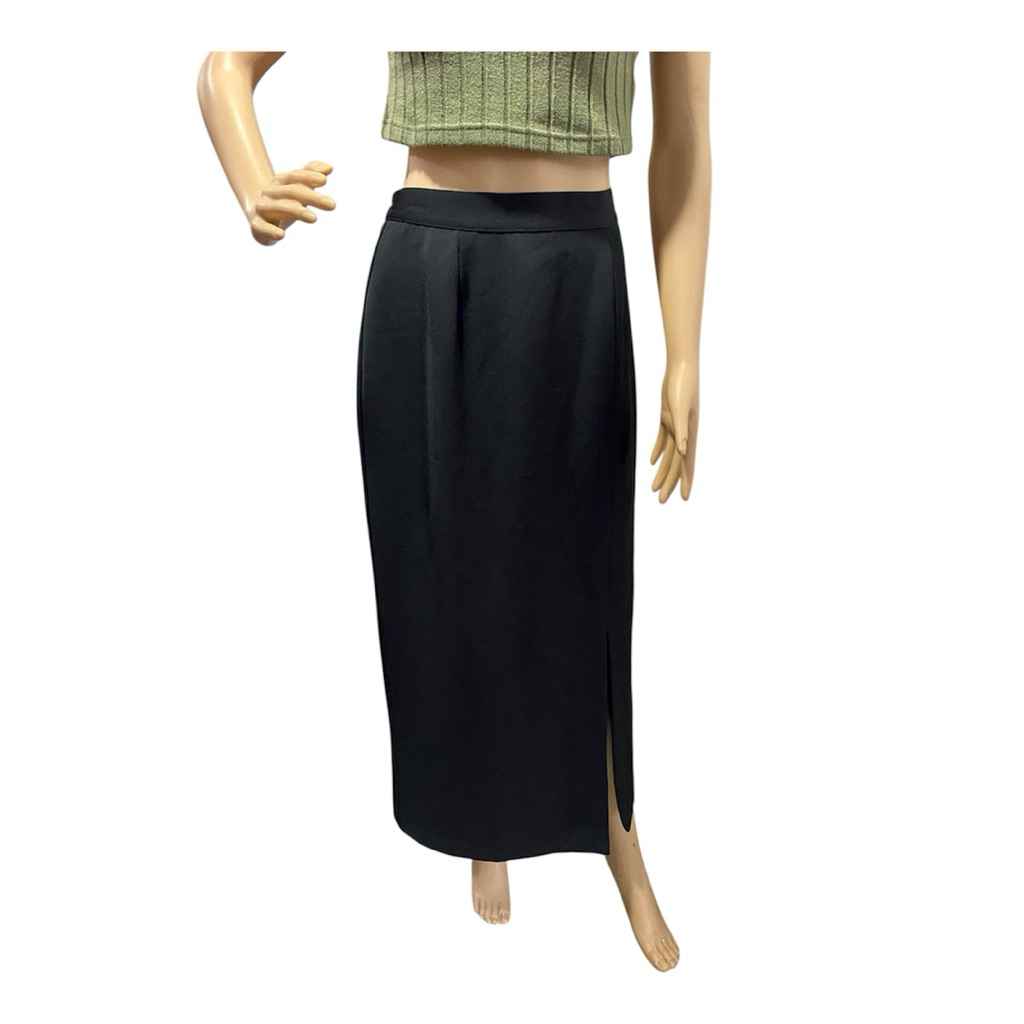 Rok span hitam panjang belah samping kiri m