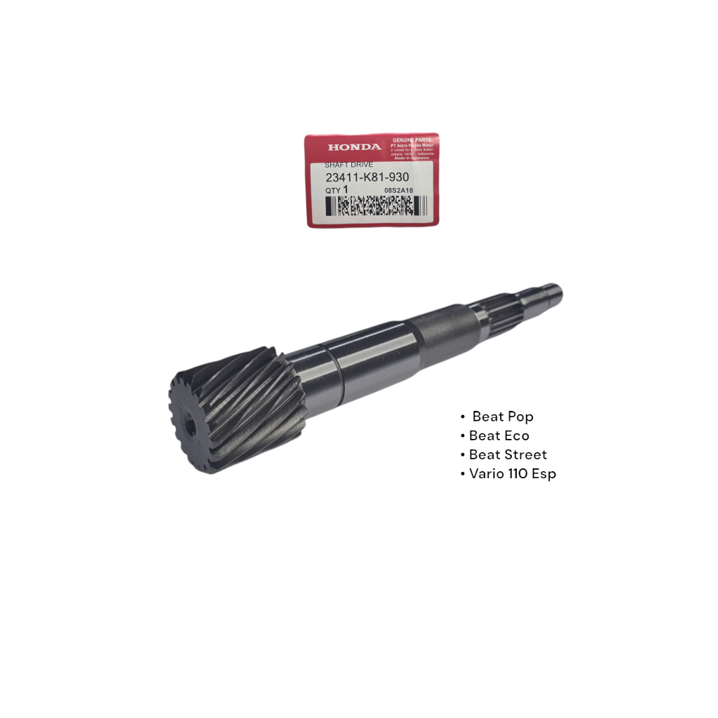 As pully belakang Honda BeAT FI CBS (2012-2014) BeAT FI (2012 - 2014) BeAT POP eSP (2014 - 2019) BeA