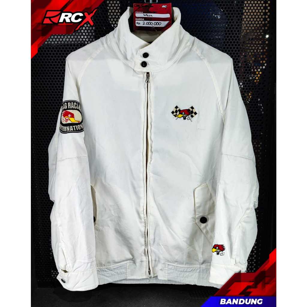 Jaket Clay Smith Cams Bomber Jacket White SIze LL