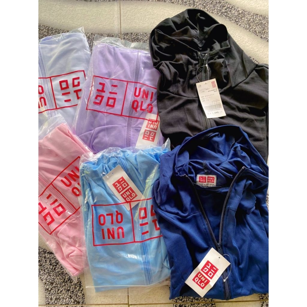 Jaket UV protection  uniqlo jaket jogging wanita