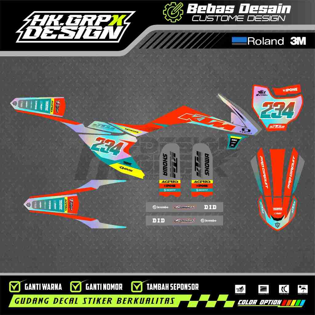 DECAL KTM 65 CC 2017 FREE CUSTOME DESIGN