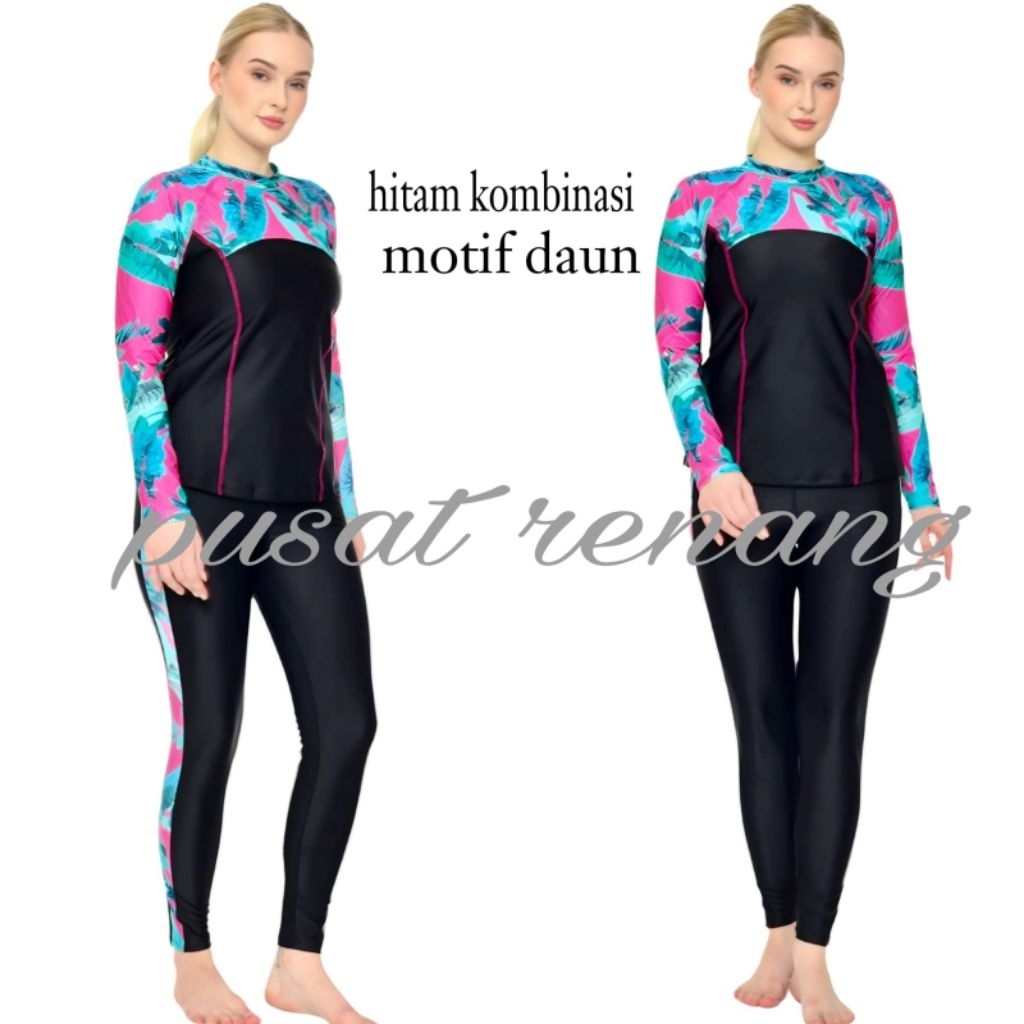 baju renang selam wanita baju renang panjang baju renang baju surfing 2-piece panjang dewasa