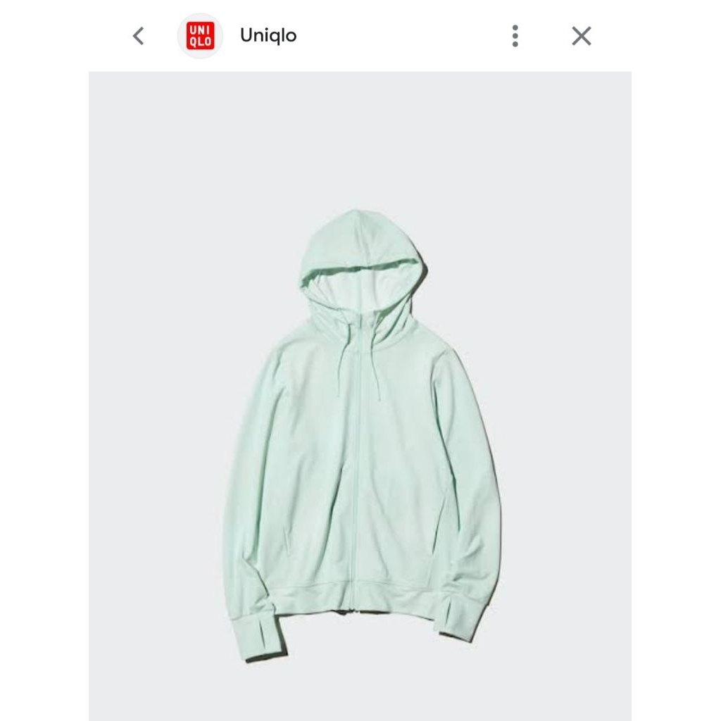 jaket running UNIQLO airism mint
