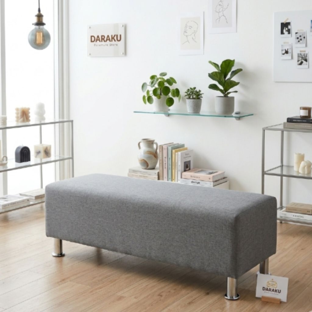 Sofa Puff Panjang Minimalis Sofa Puff Bench / Sofa Tunggu