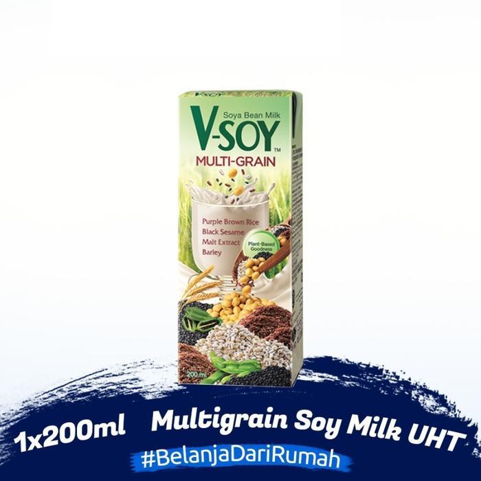 Vsoy Soybean Milk Susu Kedelai Multi Grain 1 Dus isi 48 Pcs