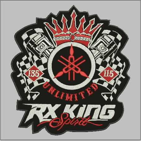 PATCH RX KING BORDIR LOGO EMBLEM EMBROIDERY RBC