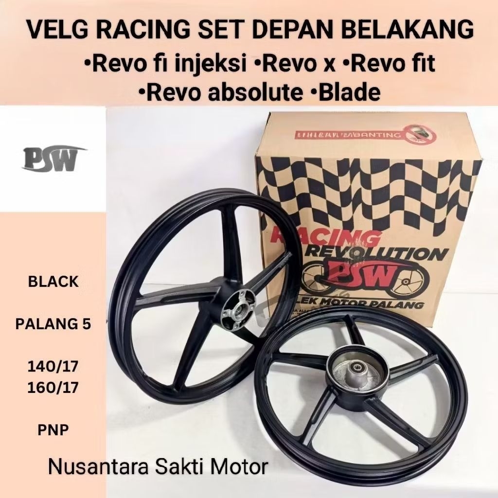 ( PSW Velg Racing Set revo f1 fi fit revo x absolute blade fit injeksi ) velek variasi recing standa
